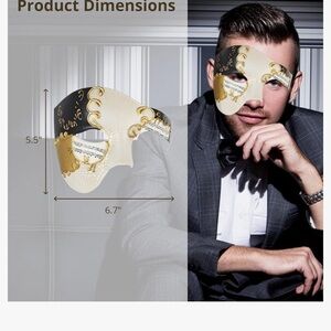 Venetian phantom masquerade mask